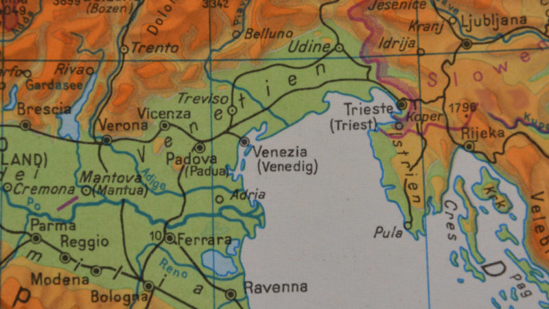 Karte Venetien