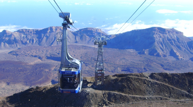 Seilbahn am Gipfel des Teide