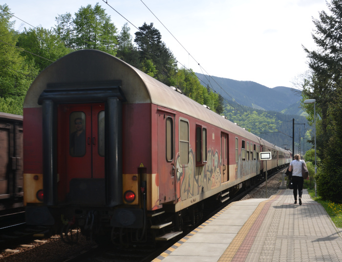 lokal train  in the Mala Fatra Mountains region