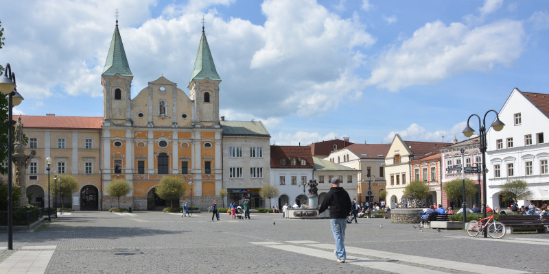 Zilina Marianna square, surrounded by pub's and restaurant's