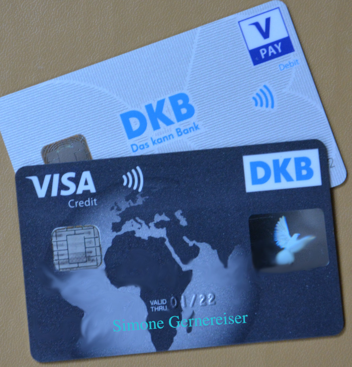 weltweit kostenlos Fremdwährungen abheben mit DKB Kreditkarte VISA, online-Banking mit DKB Geldkarte