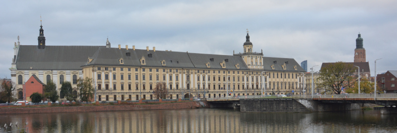 Wroclaw / Breslau University Building in "Austrian Baroque" Style