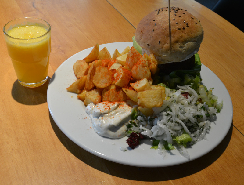 Wroclaw / Breslau VEGA - vegan burger  in the VEGA bar