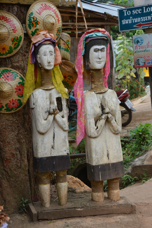 Long Neck figures in a Karen village near Mae Hong Son