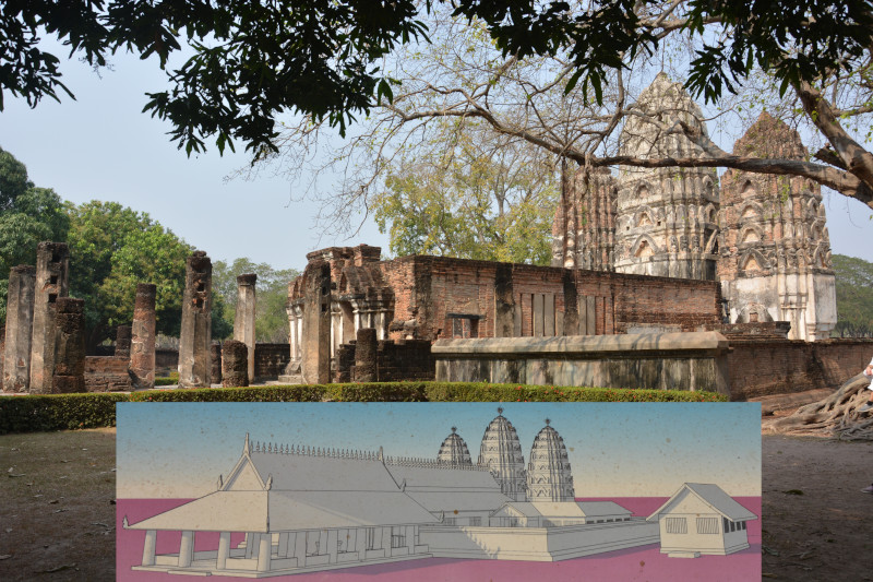 Thailand world cultural heritage Sukothai Wat Sri Sawai