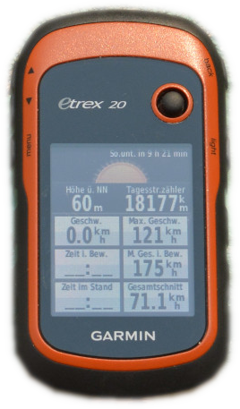 Garmin handheld GPS navigator with openstreetmap base chart