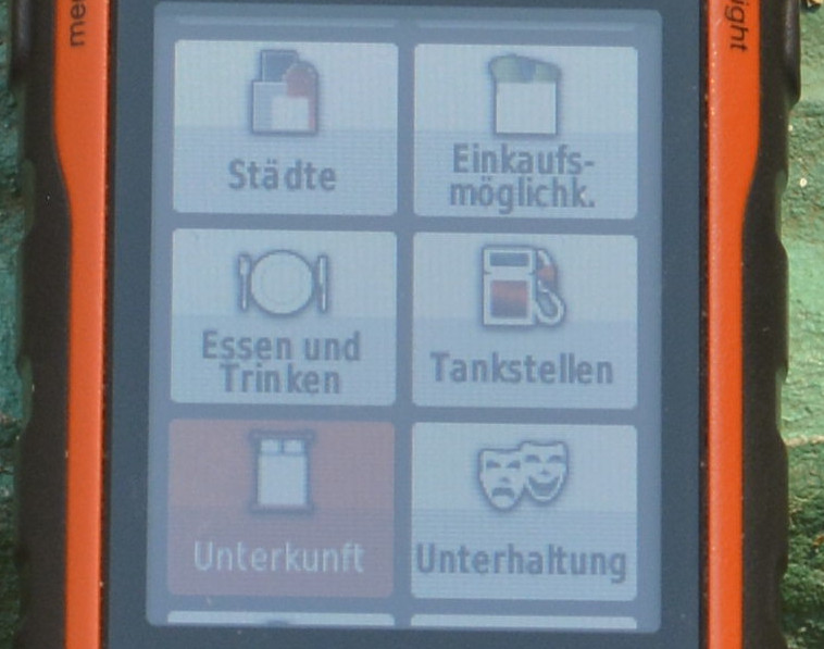 Garmin GPS Navigations Gerät  und openstreetmap - Basisdaten zur Suche nach points of interest