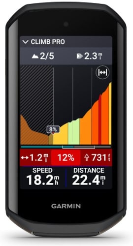 Fahrradcomputer und Navigationsgerät mit Notfall - Melder und kontaktloser Bezahlfunktion Garmin edge 1050