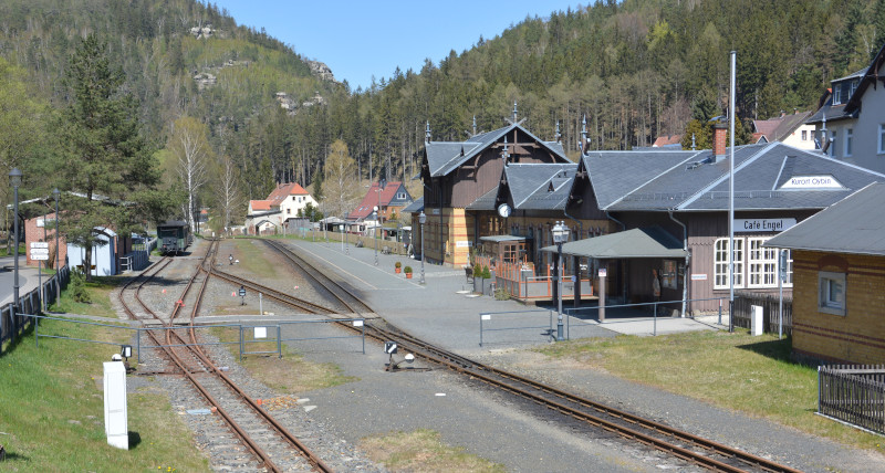 Spa town Oybin - narrow gauge railway station