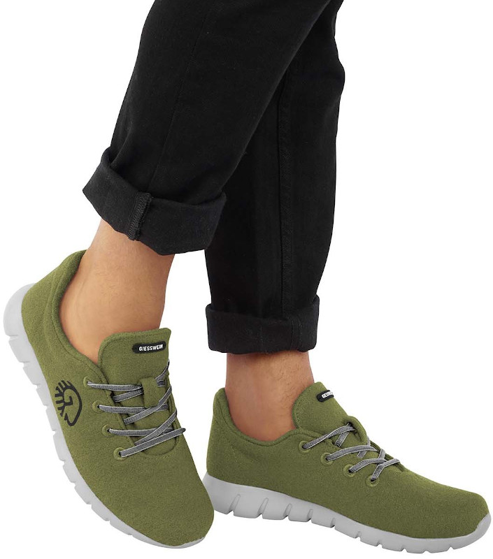 khaki - Merino wool shoes for men against foot sweat