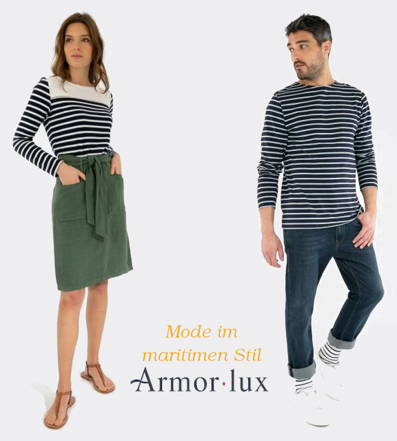 Bretonische Mode maritim - Matrosenhemden, Herrenhemden, Damenkleider aus der Bretagne