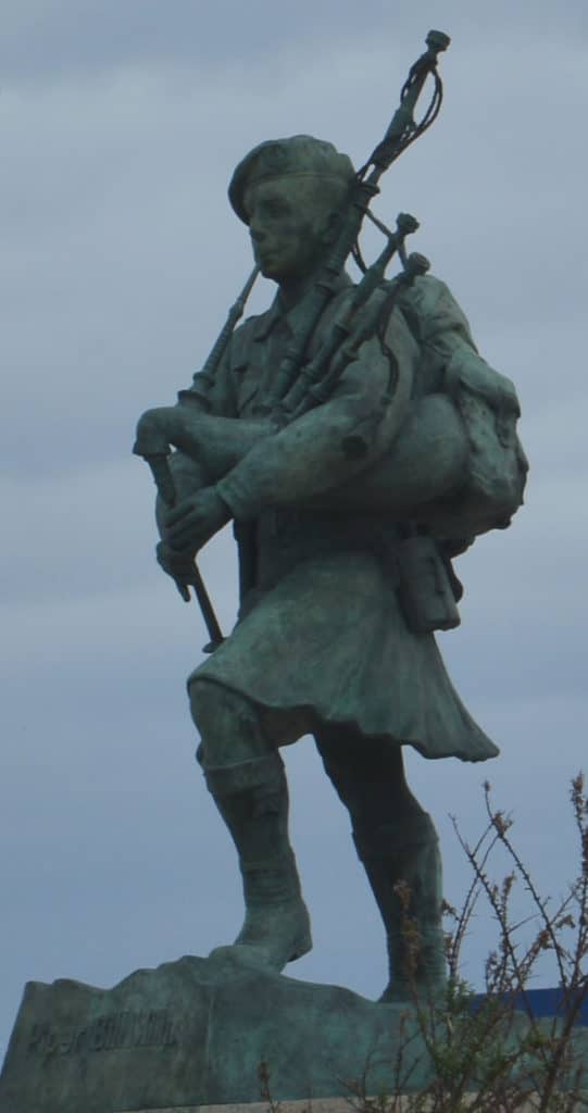 Piper Bill monument at the Normandy Omaha Beach