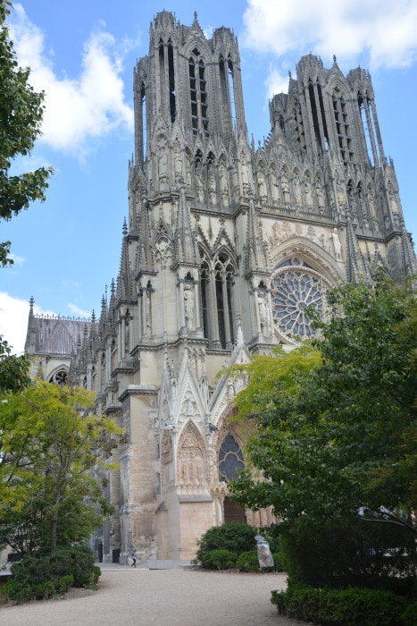 France cycletour: Cathedral  Notre Dame of Reims, Coronation Church of French Kings