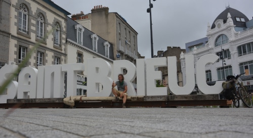 Auf Fahrrad-Tour: Ankunft in Saint Brieuc - Frankreich, Bretagne