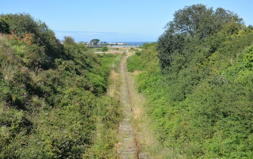 Abandoned Railway track near Roscoff, France Brittany
