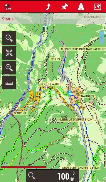 GPS App oruxmap mit kostenloser Garmin-Karte