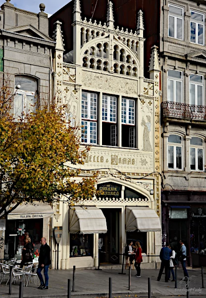 Famous sight in Porto: bookstore  Livraria Lello