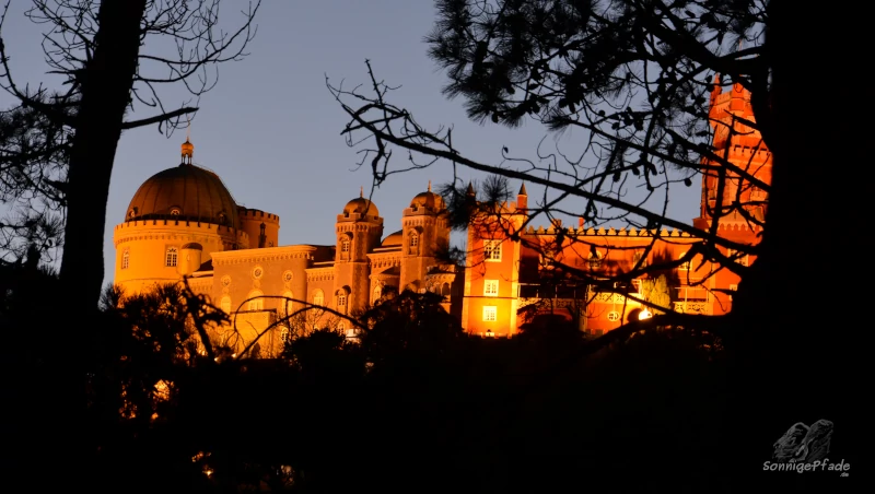 Pena Palace at night- World cultural heritage  Sintra
