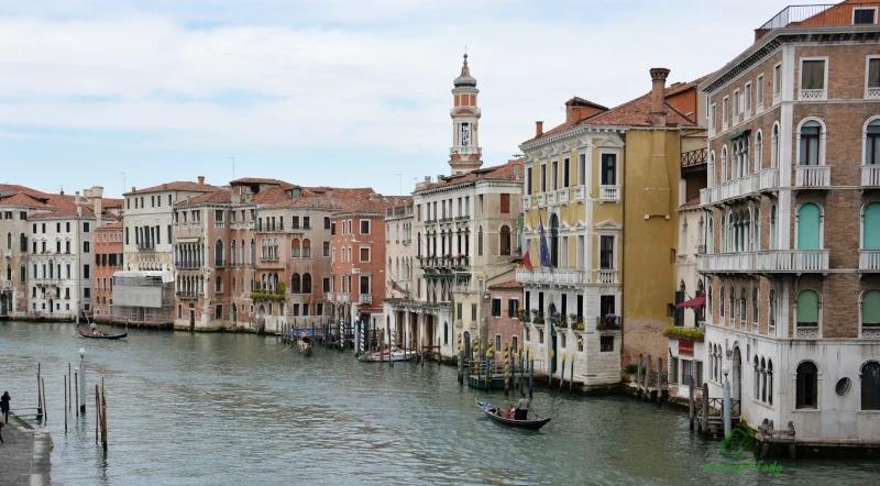 Am Canal Grande In der Lagunenstadt Venedig