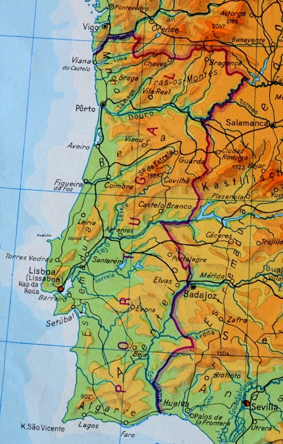 Geographical Map Portugal 