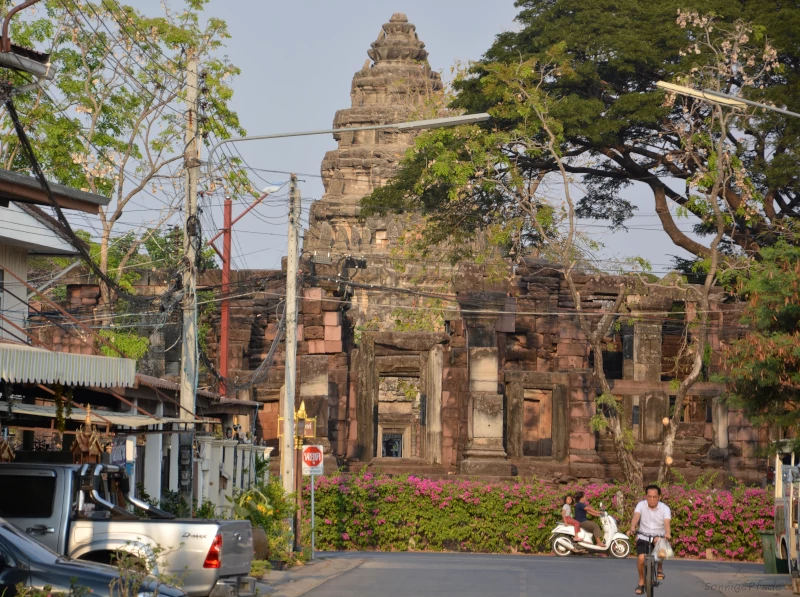 Sichtachsen auf das Heiligtum im Tempel von Phimai