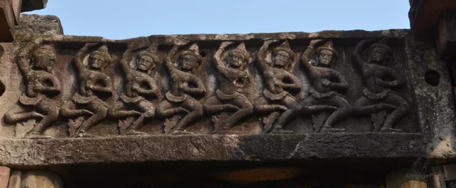 stone carvings in Phimai - door lintels with dancers