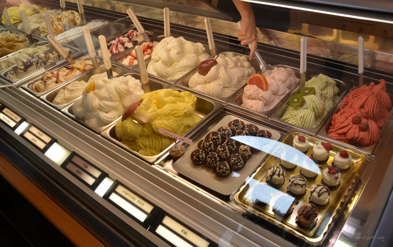 Italienisches Eis! - Eistheke der Gelateria Santa Trinita
