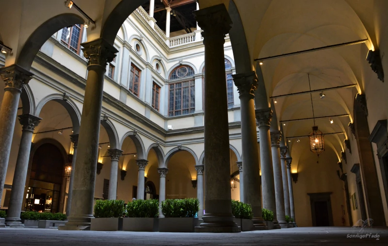 Florence sights - Courtyard of  Palazzo Strozzi