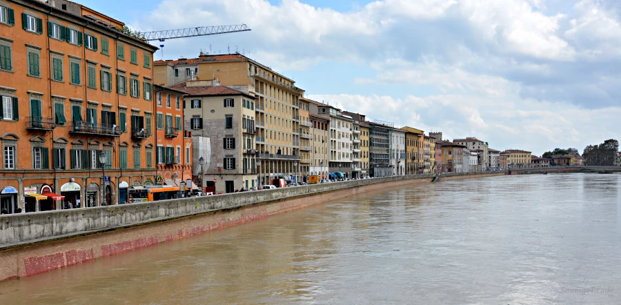 banks of Arno river in Pisa