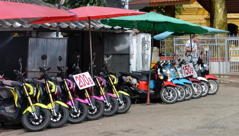 Scooter rental station  in Thailand