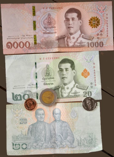 aktuelle Thai Baht Scheine und Münzen - die Währung in Thailand