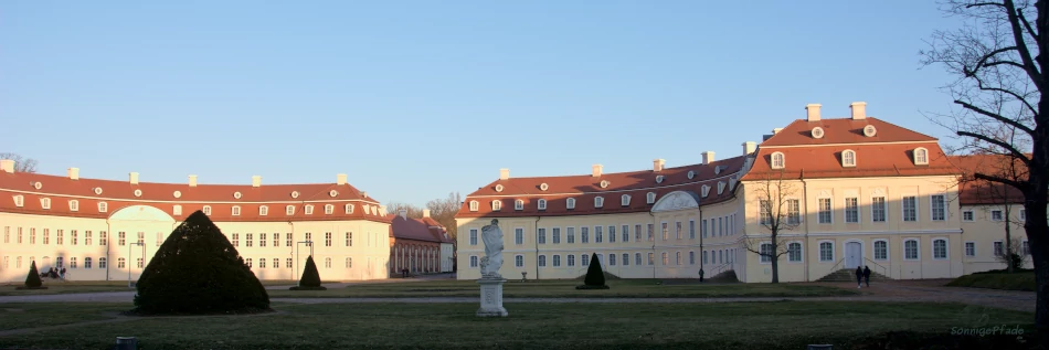 The "outbuildings" at the Hubertusburg castle courtyard