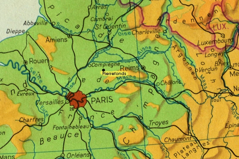 Map Champagne Picardie Ile de France