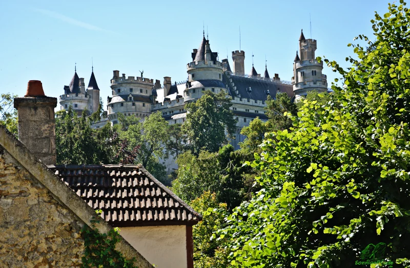 View to Pierrefonds castle