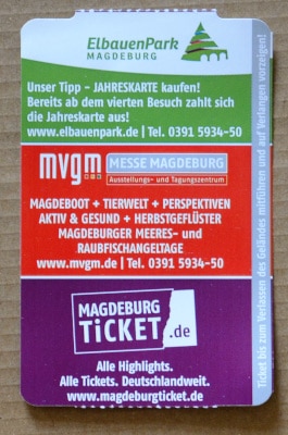 Magdeburg Elbauenpark Ticket