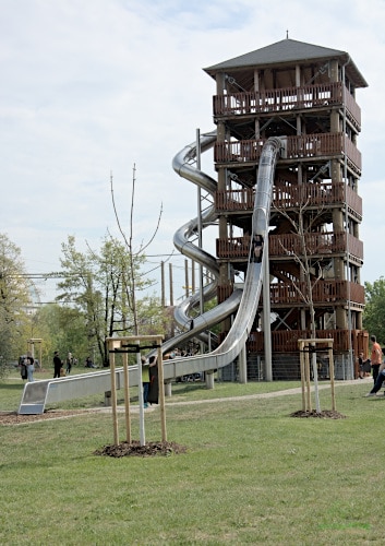 Magdeburg Elbauenpark: Rutschenturm