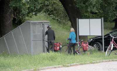 Fahrradboxen zum Wetter und Diebstahl schutz am Wörlitzer Park