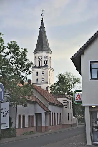 Church tower  (63m) of Church St. Nikolai