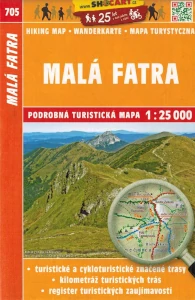 Kleine Fatra, Slovakei: Mala Fatra Karte für Wanderer Maßstab 1:25.000