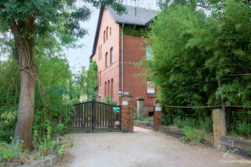 Entrance to the parish garden of Saxdorf in Brandenburg, east germany