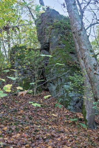 Rockformation Giksmutter in the Schanzenbach nature reserve near Leisnig