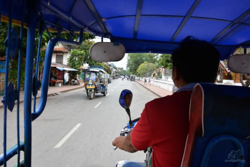 With a  TukTuk on the road