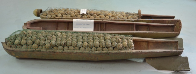 cluster munition with bombies, found in Laos