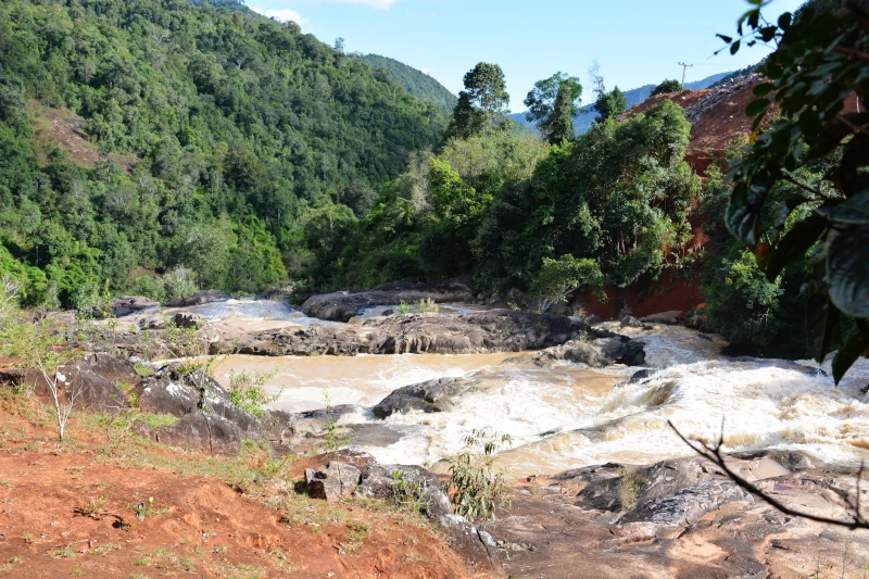 Waterfall Tod-Lang in  Xieng Khouang Province in the north of Laos