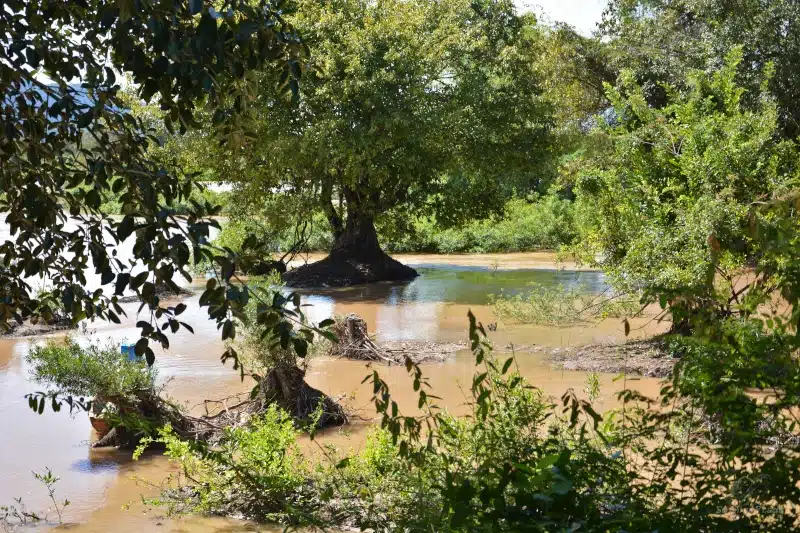 Die lehmigen Fluten des Mekong bei Don Det, 4000 Inseln (Si Phan Don), Laos
