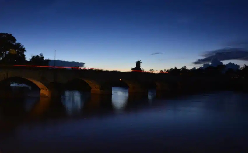 The old french railway bridge over the Mekong branch between Don Khon and Don Det