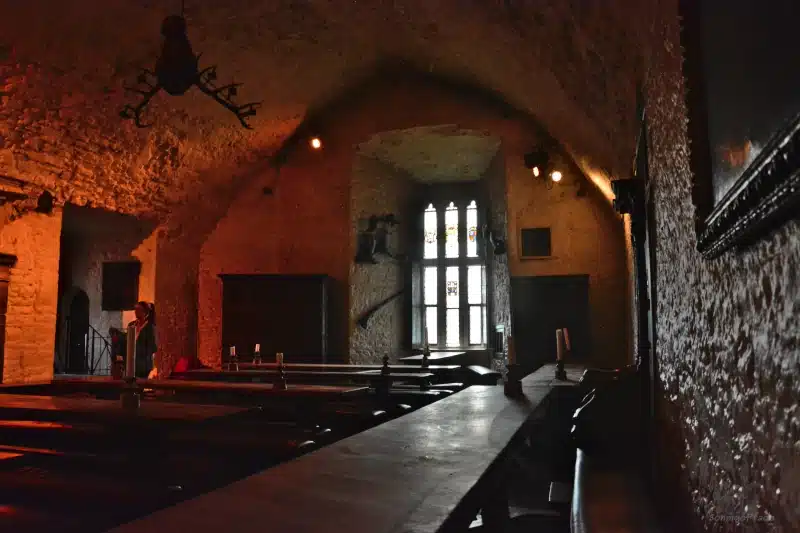 Banquet hall  "Great Hall" in Bunratty castle tower