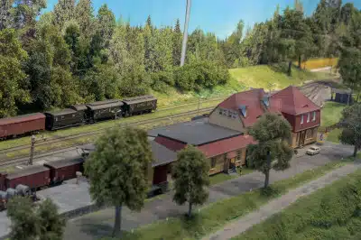 Rail station Swieradów Zdrój at the model railway layout