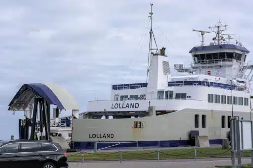 Danish island ferries: Ferry from Lolland in the port of Spodsbjerg