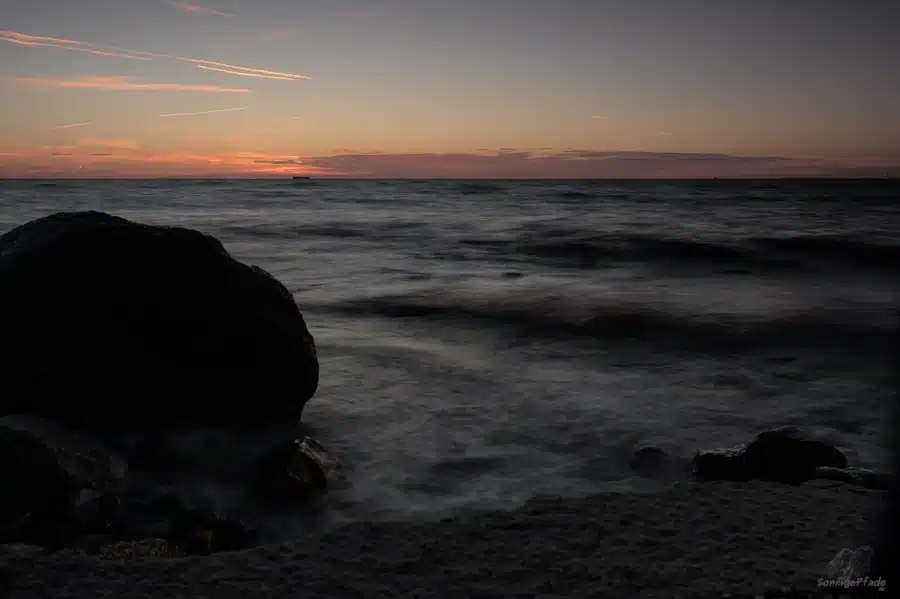 Vacation in Denmark: sunrise at Langelandbelt shore